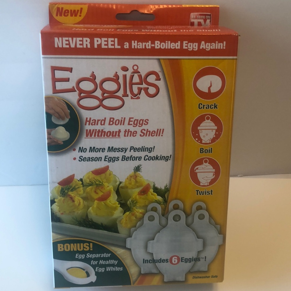 Eggies Hard Boil Eggs Maker Without Shells NIB